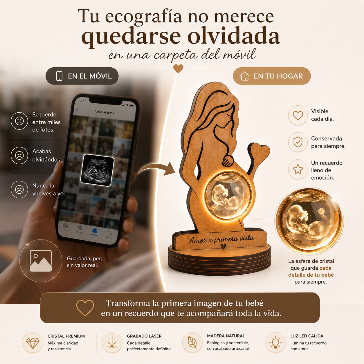 Lámpara LED Ecografía 3D